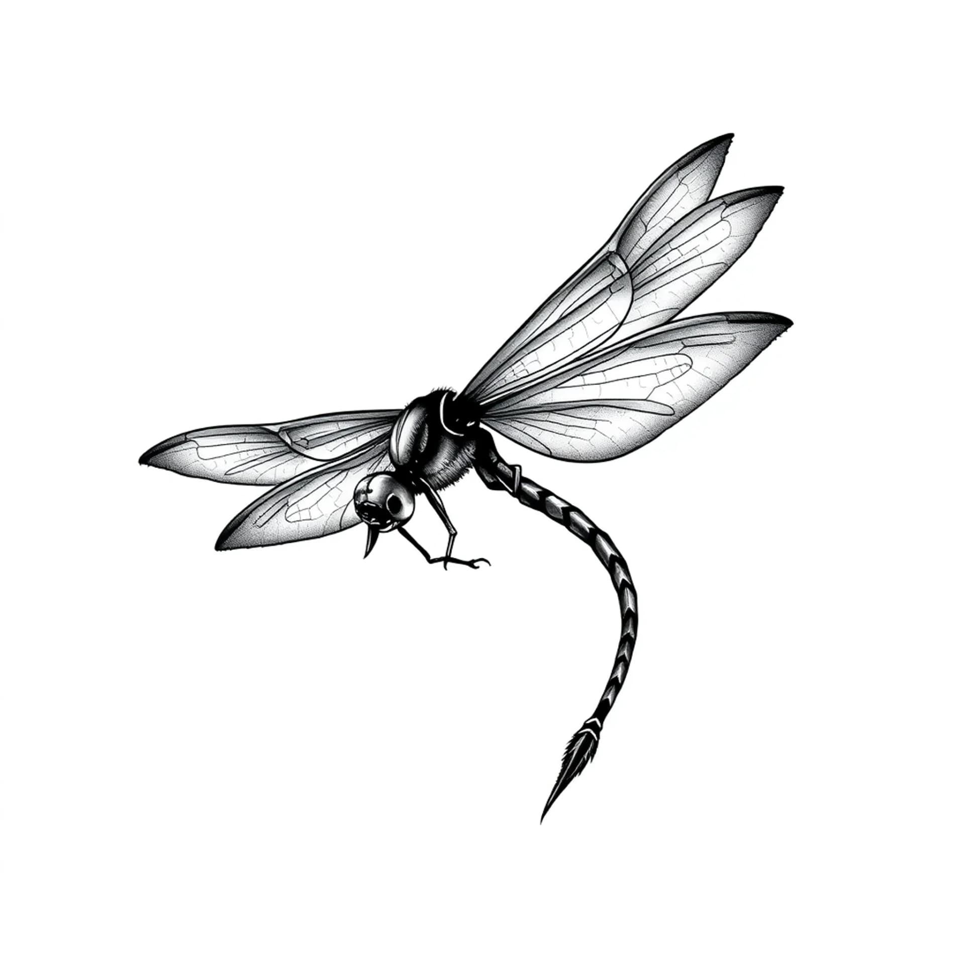 Black And Grey tattoo: Dragonfly still i rise