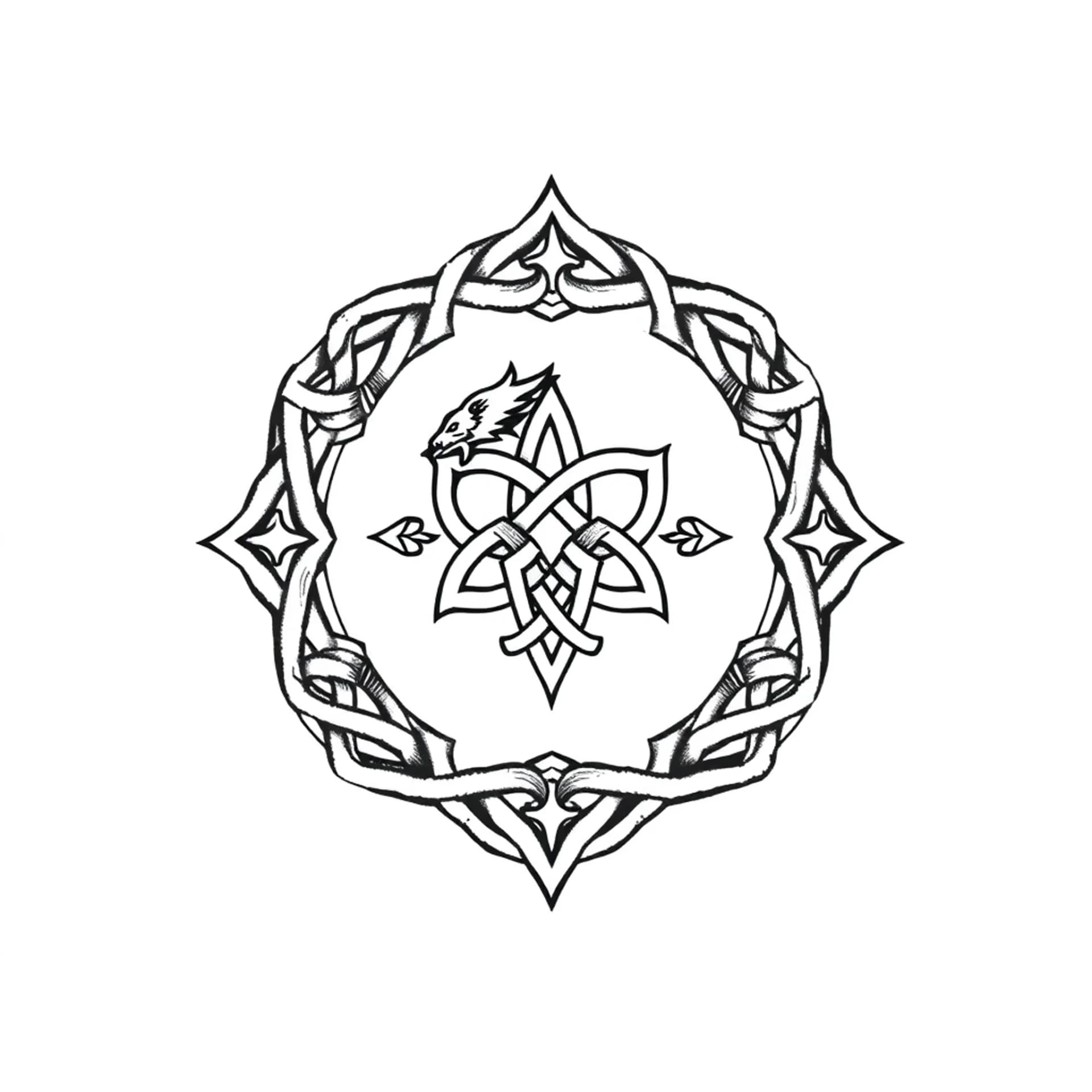 Celtic tattoo: Beast + Zodiac