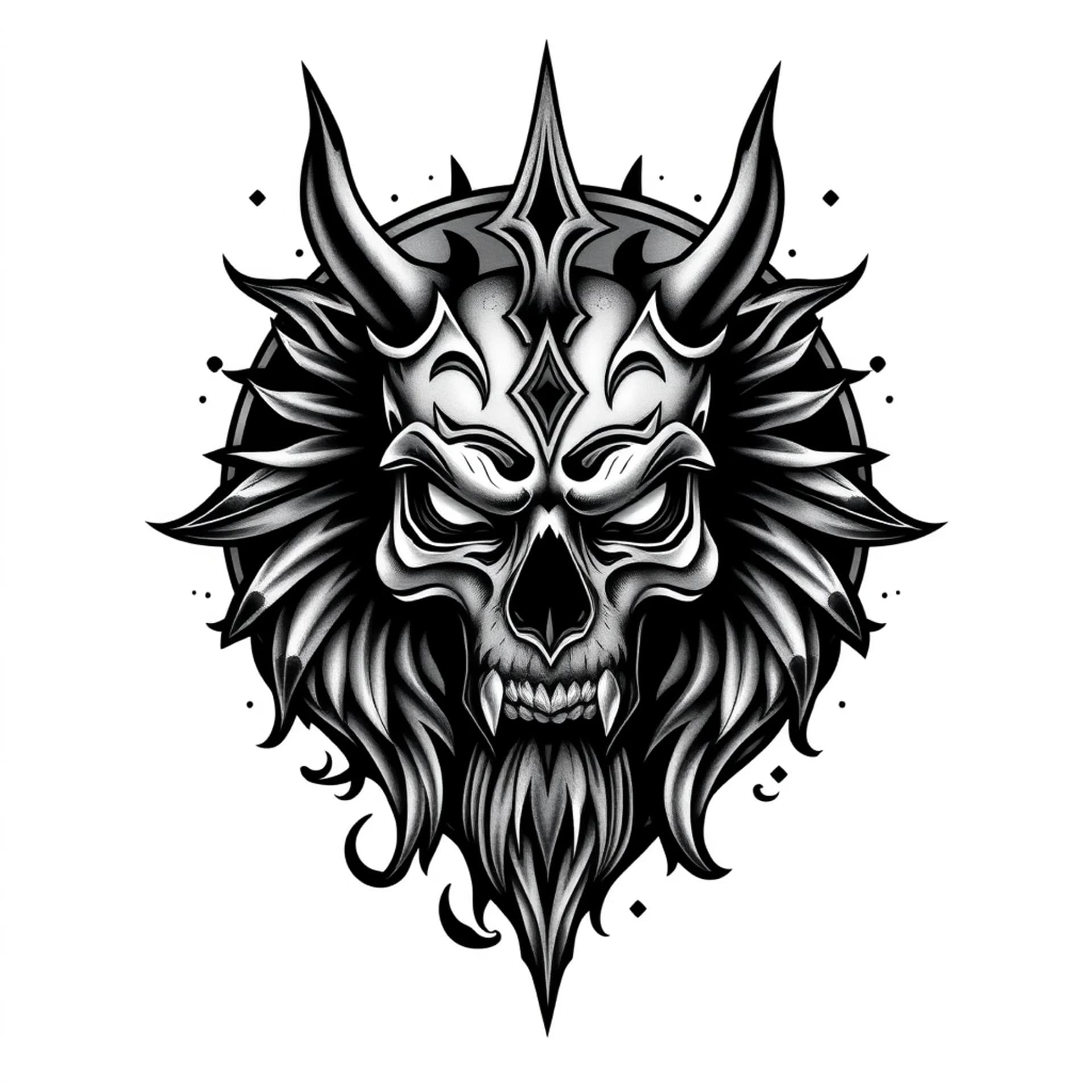 Black And Grey tattoo: Dark Jesus