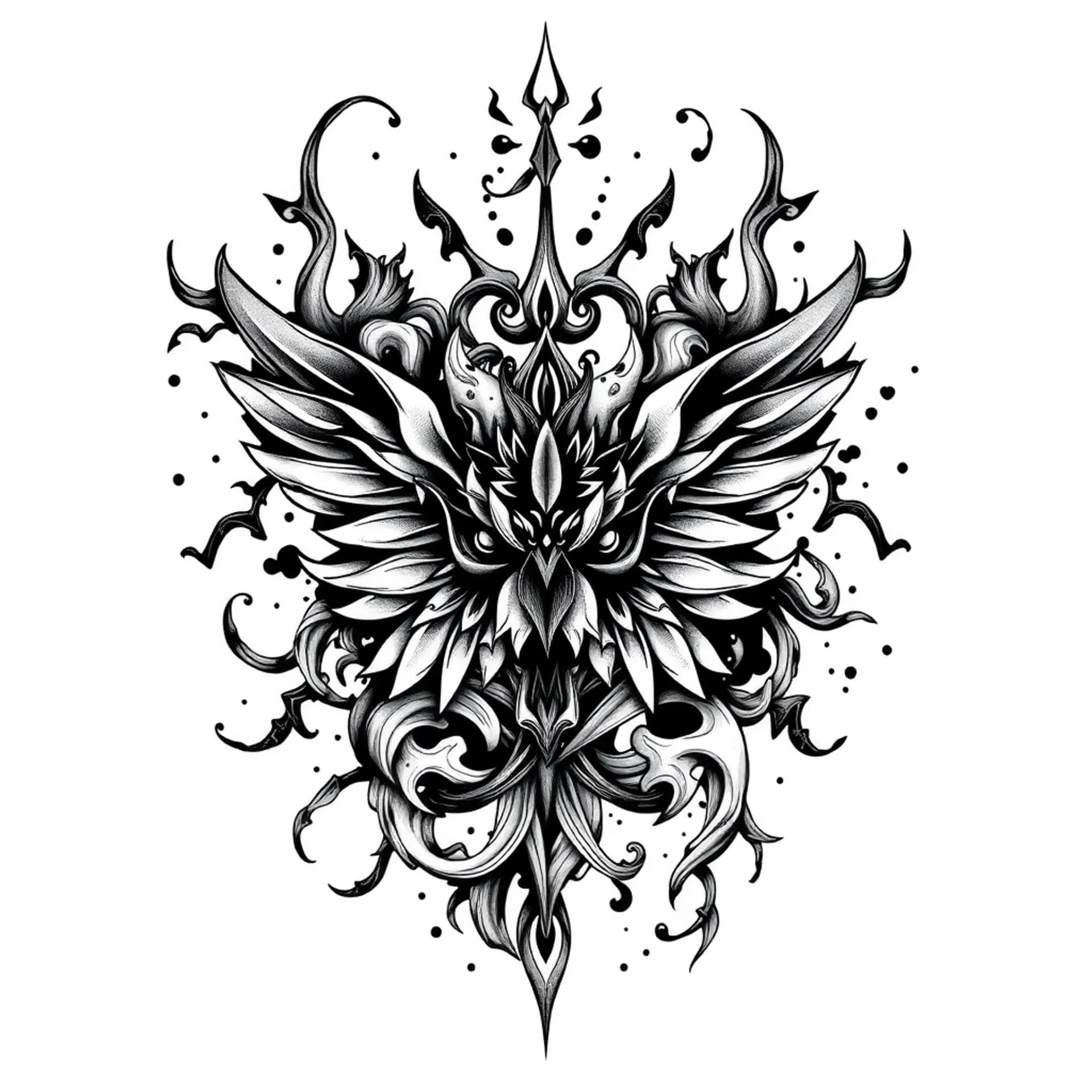 Black And Grey tattoo: Beautiful chaos