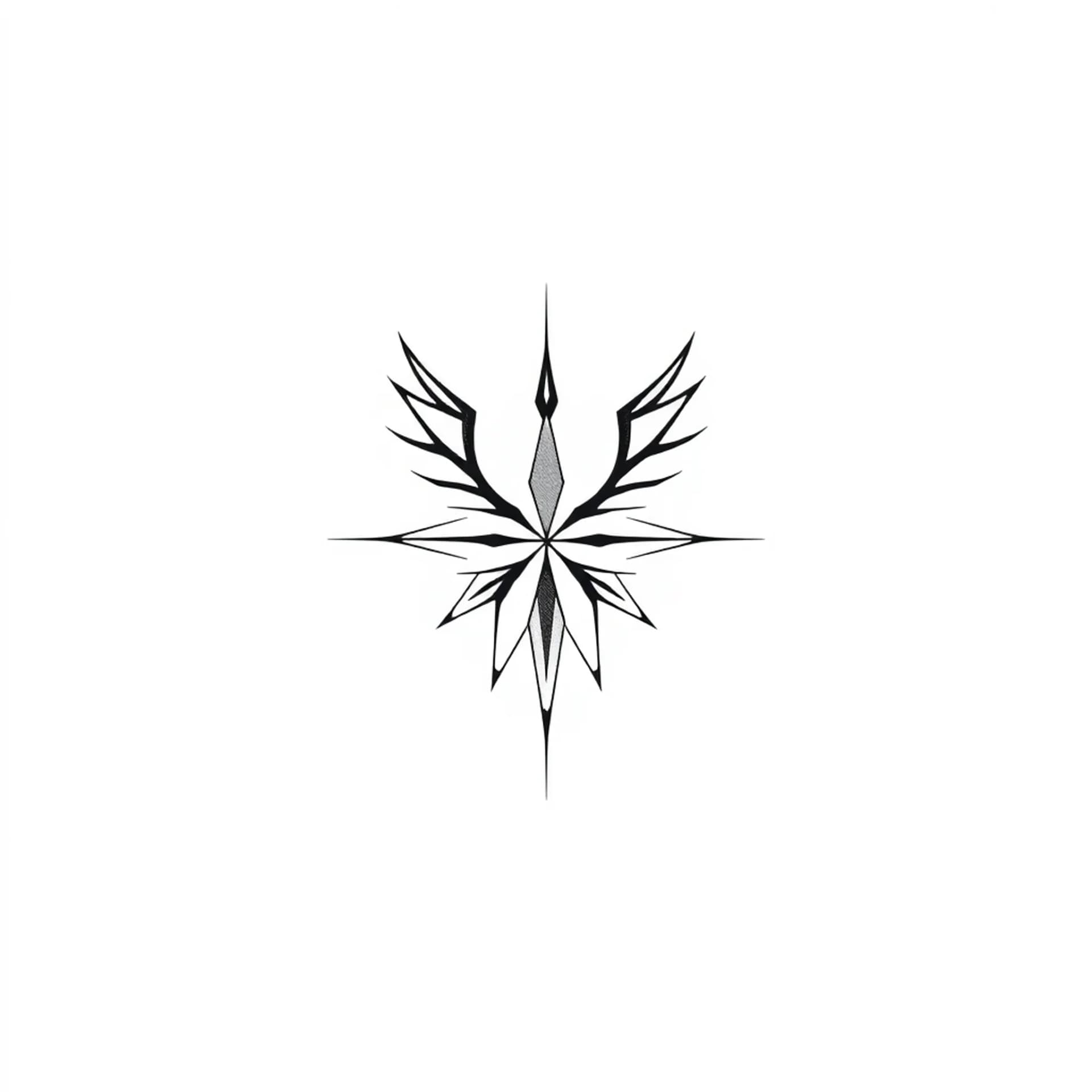 Minimalist tattoo: A line design using 7 7 7 7