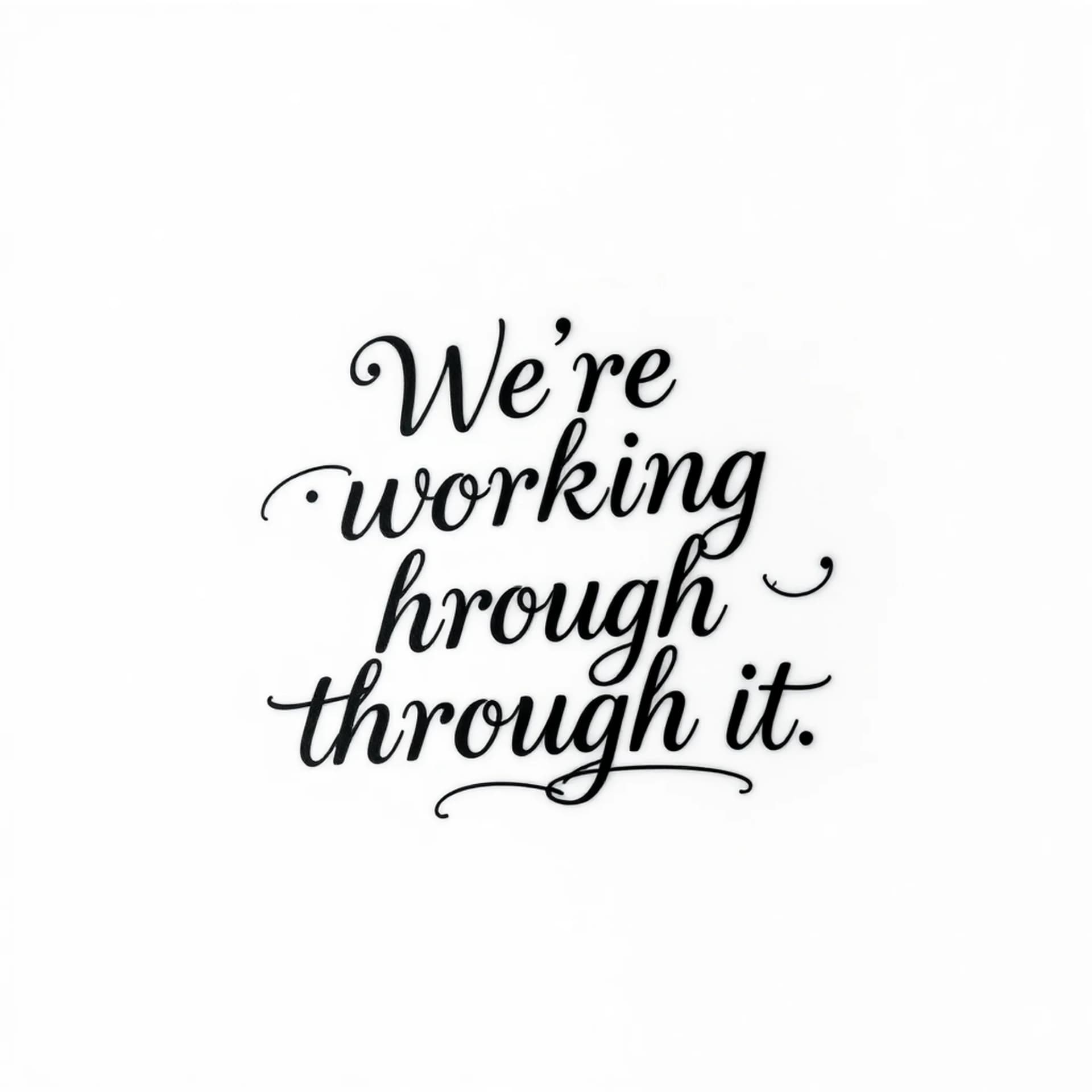 Black And Grey tattoo: We’re working through it