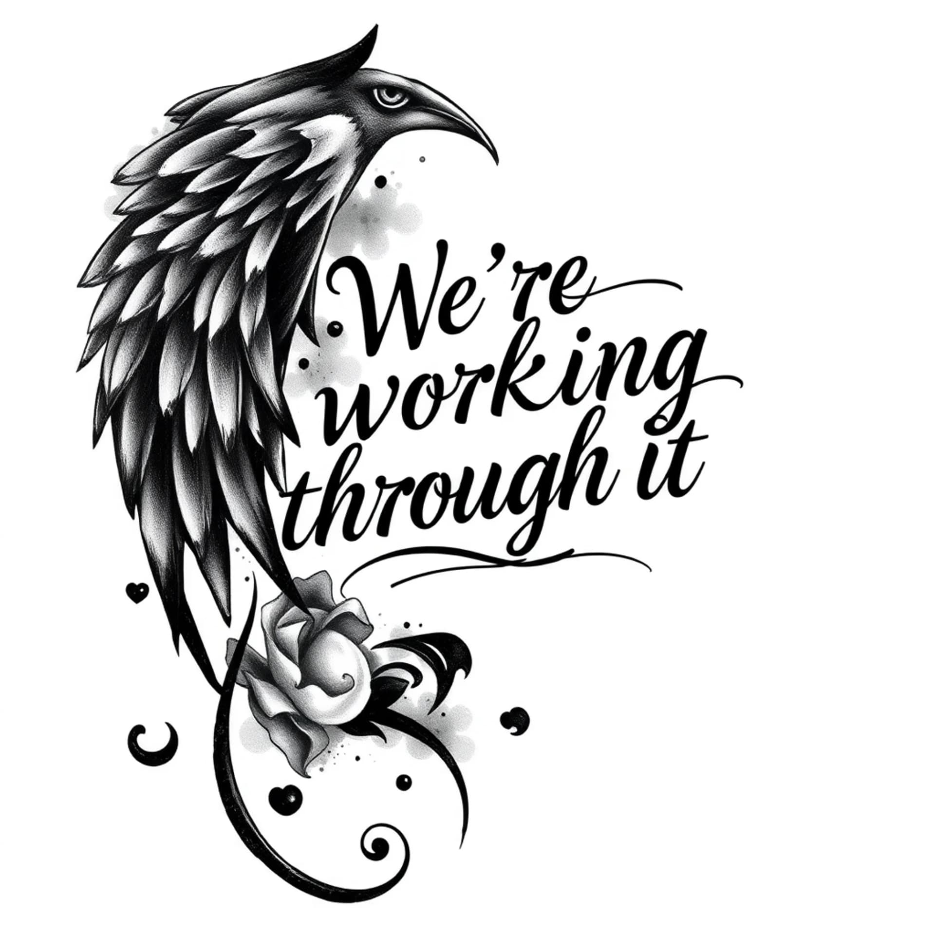 Black And Grey tattoo: We’re working through it
