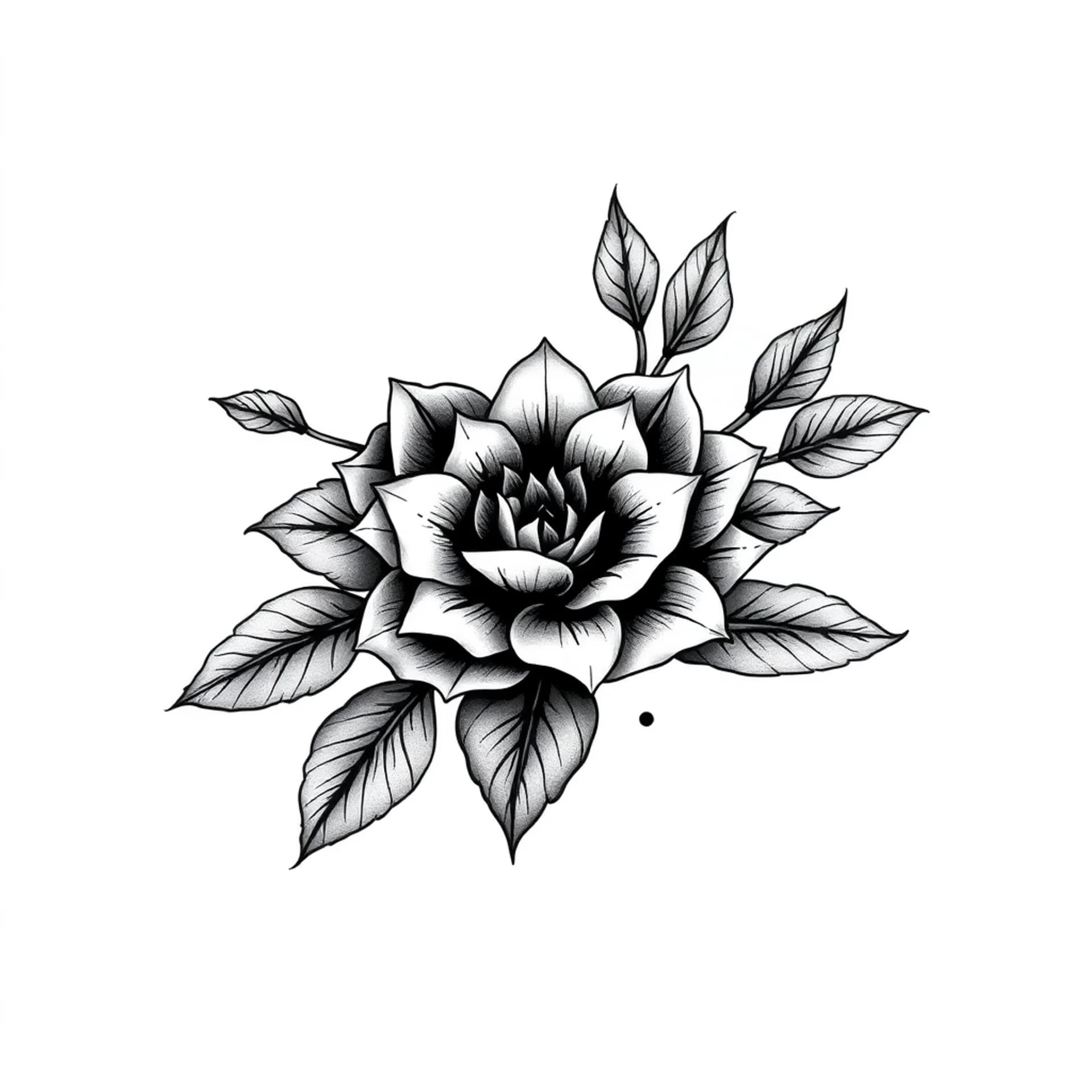 Black And Grey tattoo: Floral or lining