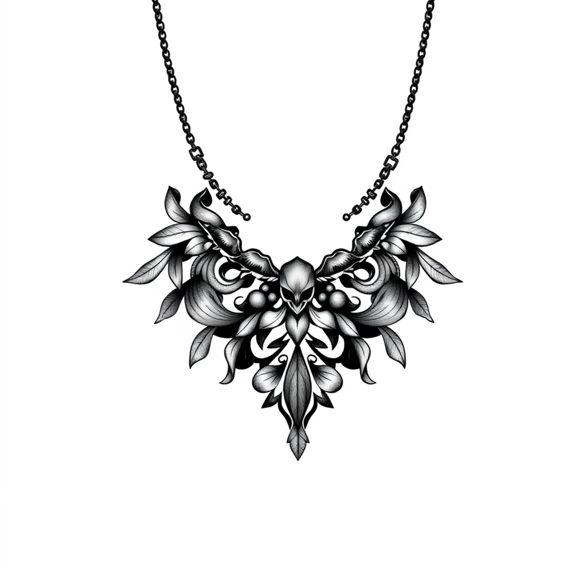 Black And Grey tattoo: Like a necklace