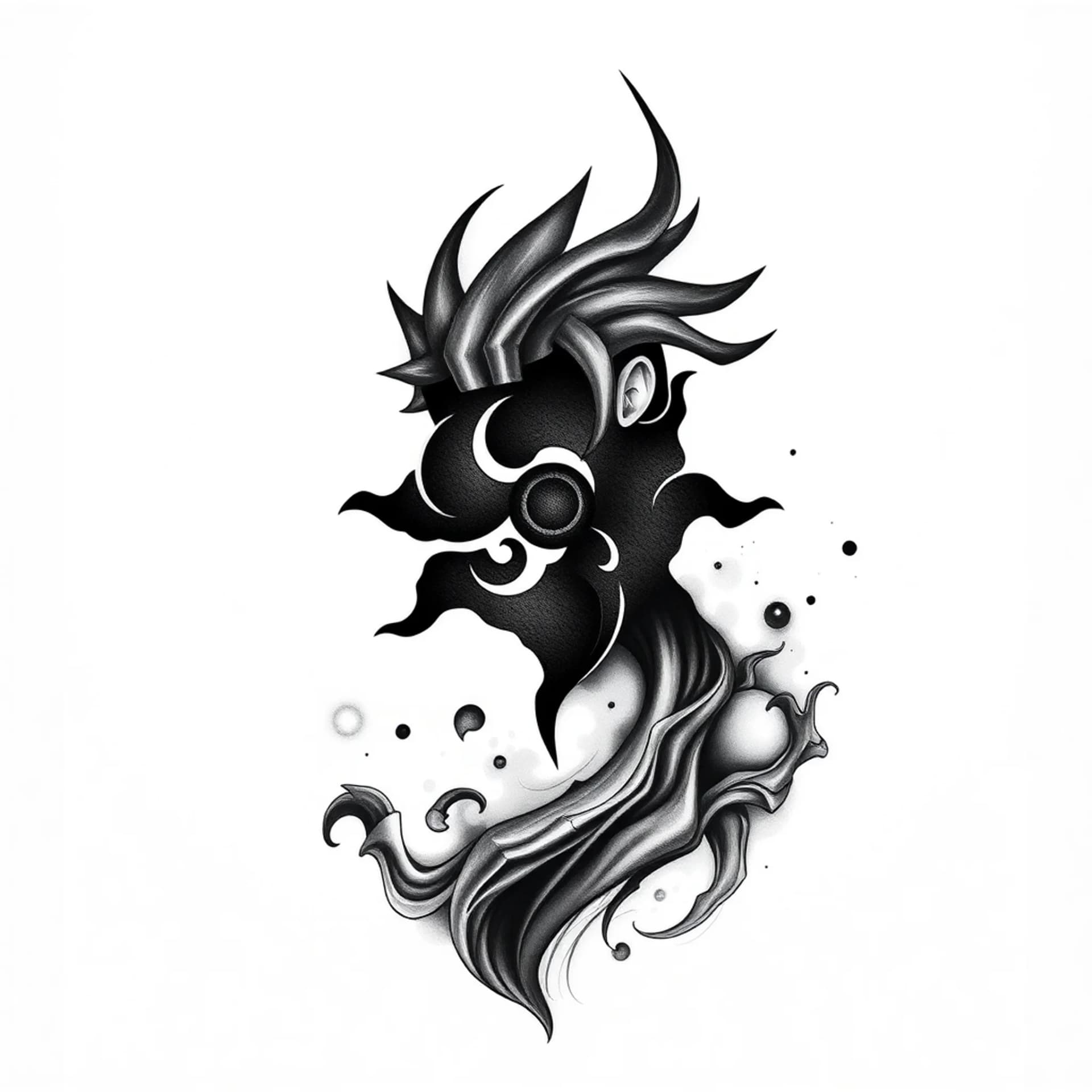 Realism tattoo: Sharingan, gaara symbol, igris and full in the rest for a full arm sleeve