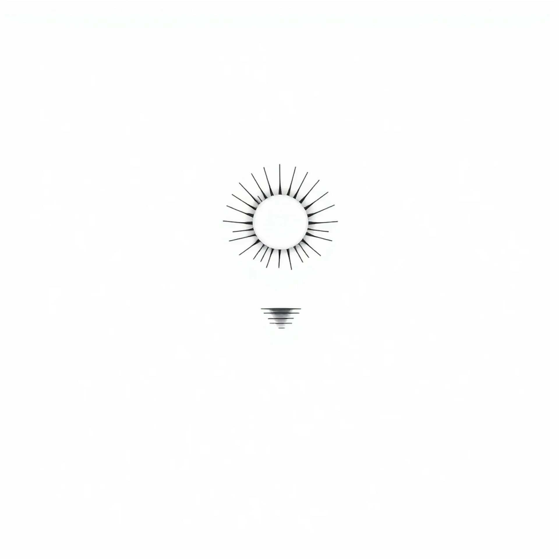 Fine Line tattoo: A delicate, ultra-fine line tattoo design in a minimalist style. The composition features a slender crescent moon,a rising sun with thin, radiating rays. Below them, a few simple, calm horizontal ripples represent a serene lake. No shading, clean black ink only, high contrast against white background. The aesthetic is feminine, ethereal