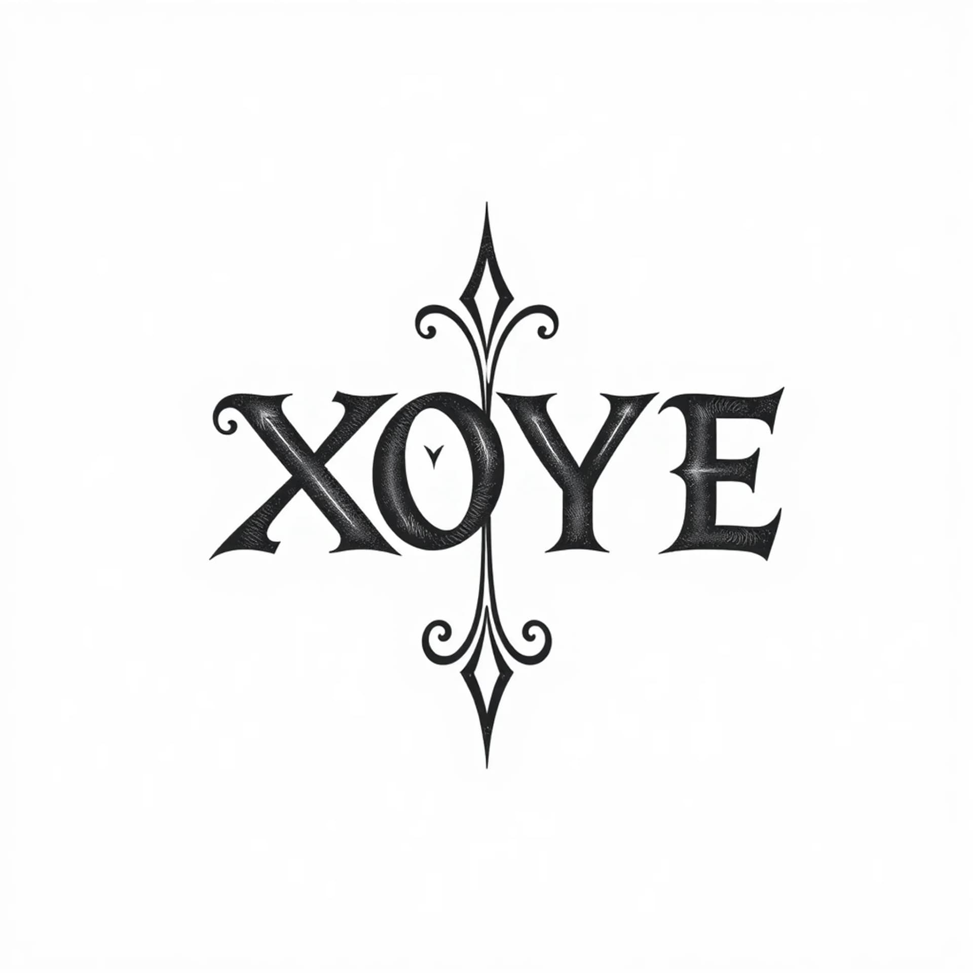 Black And Grey tattoo: I
X
O
Y
E IN GREEK LETTERING